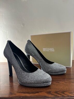 Michael Kors Sparkle Gray Platform High Heels